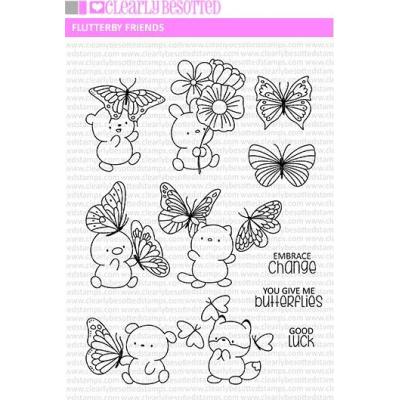Clearly Besotted Clear Stamps - Flutterby Friends
